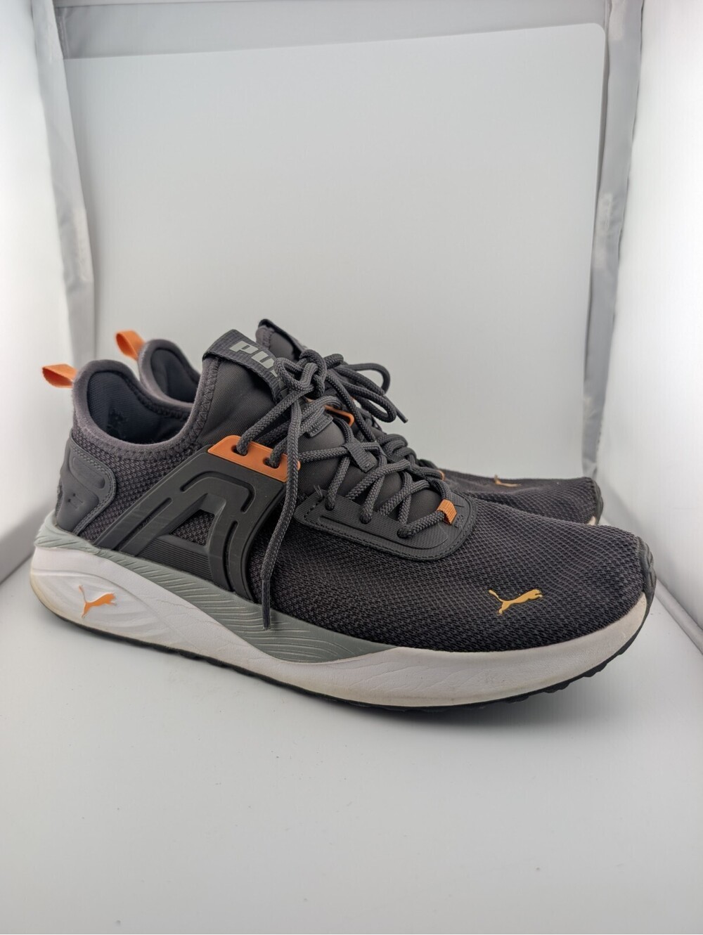 Puma Men's Size 12 Pacer 23 Running Shoes Gray Orange